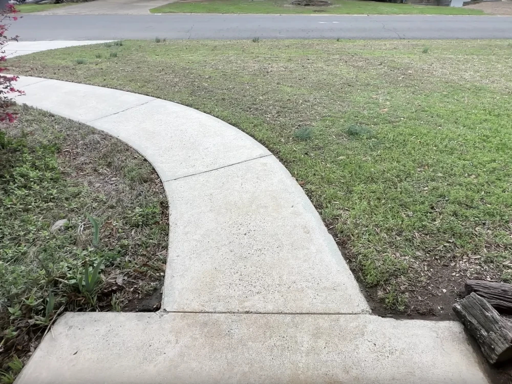 After pressure washing